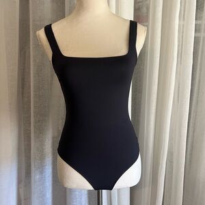 Clyque Black Square Neck Bodysuit